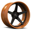 Splux SD-06 custom bronze wheels on a 2020 GMC Sierra Denali. Black lifted truck with deep lip aftermarket rims for a bold look.