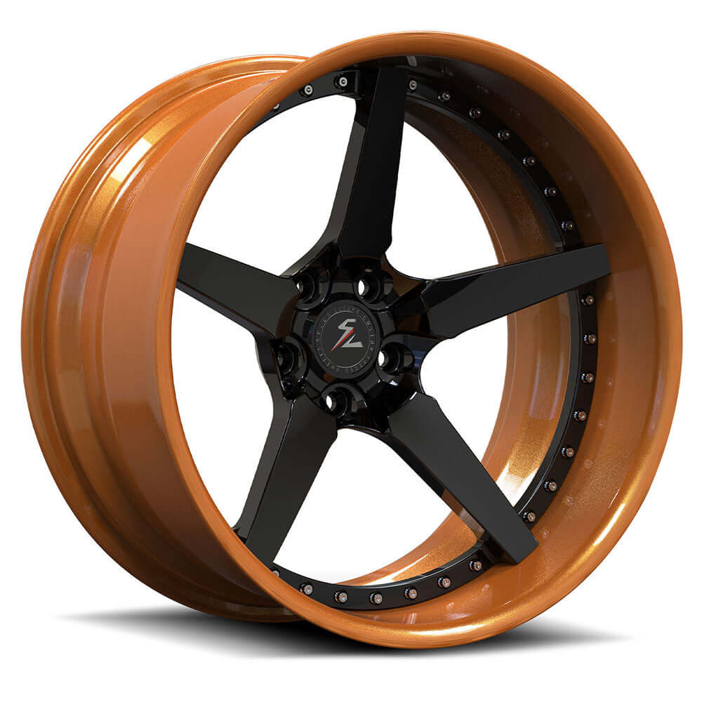 SD-06 bronze black forged wheels for Corvette Z06 - deep dish rims