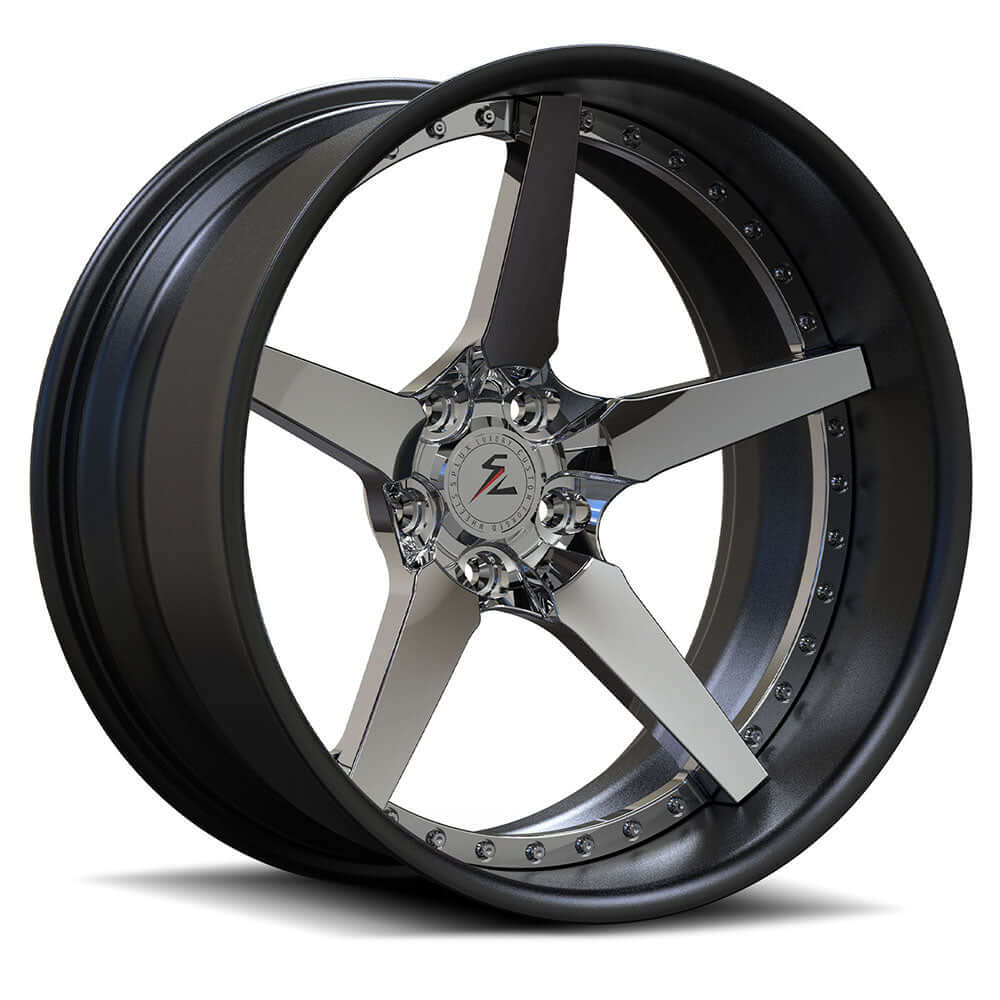 Splux SD-06 custom wheels for GMC Sierra, perfect for 2012 Z71 and 2016 Denali models. Black and chrome aftermarket rims.