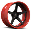 Splux SD-06 deep custom wheels for GMC Sierra 1500 4x4. Perfect fit for 2024 models, 17x8 design in striking red for unmatched style.