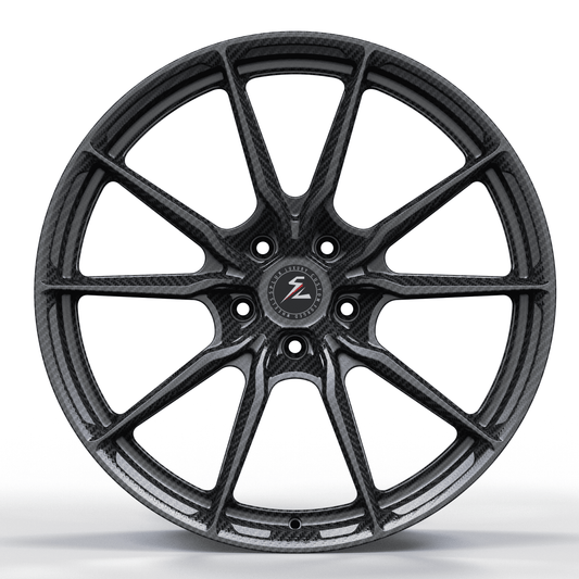 Splux SF-06 carbon fiber 10 spoke wheels detail, precision 1-piece forged construction