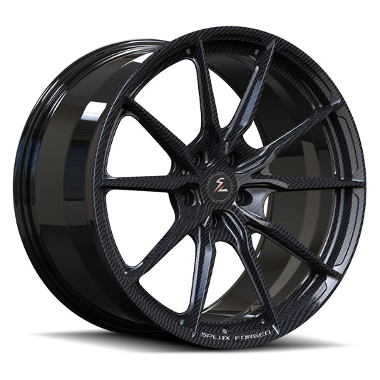 Splux SF-06 carbon fiber 10 spoke monoblock wheels for McLaren, lightweight custom forged design