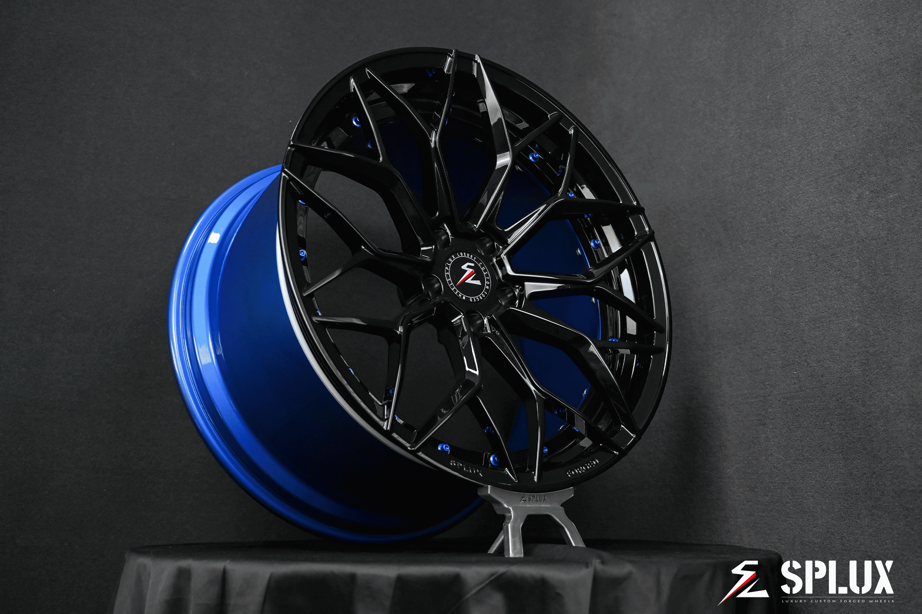 SL-C04 Custom C8 Corvette Stingray/Z51 Elkhart Lake Blue 20x9 21x12, 19x8.5 20x11