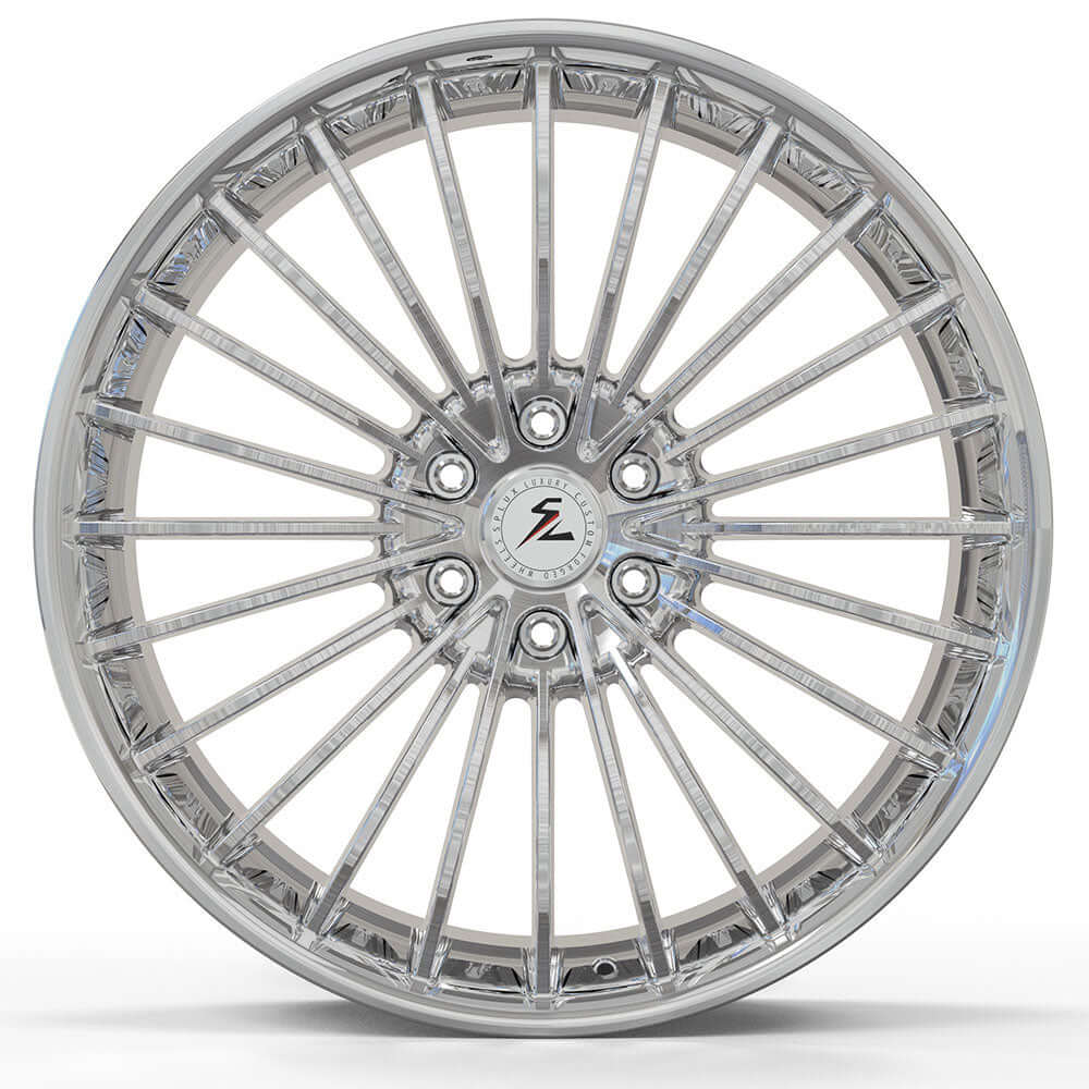 ST-02 brushed silver forged wheels for Continental - custom monoblock rims