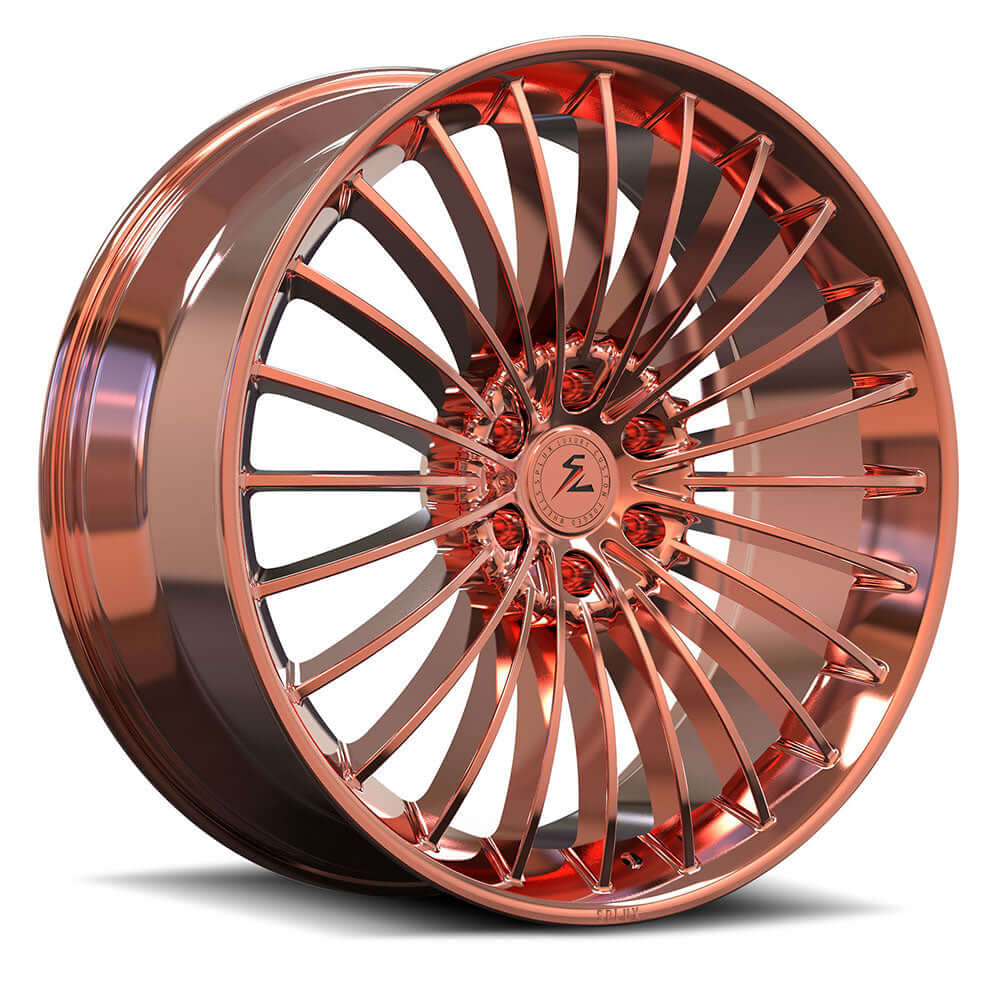ST-02 polished rose gold forged wheels for Bentley Continental - custom rims