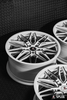 Splux SA-02 aggressive aftermarket 19inch and 20inch wheels in black and white for 2016 Stingray C7 Corvette.